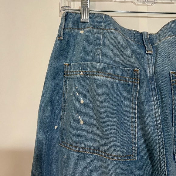 Universal Thread Blue Relaxed Straight Leg Paint Splatter Jeans Size 6/28R Artsy - Picture 6 of 9